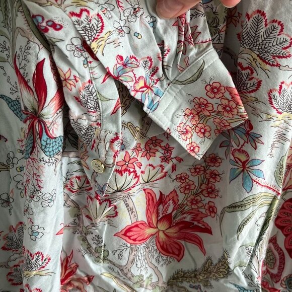Soft Surroundings Paisley Botanical Popover Tunic Blouse Size Medium‎ - Picture 7 of 11